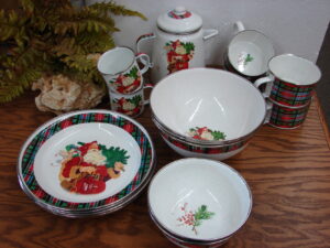 Vintage MCM Italy Ekco Porcelain Enamel Flower Power 5 Quart Steam Cooking Pot Insert, Moose-R-Us.Com Log Cabin Decor