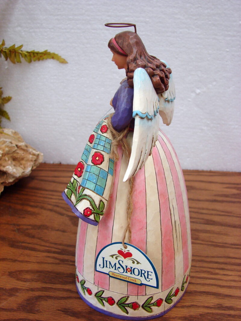 Jim Shore Stitched with Love Quilting Angel Figurine #4007245, Moose-R-Us.Com Antiques Collectibles Log Cabin Decor