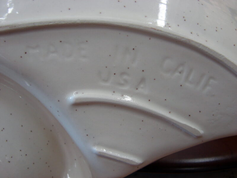 Vintage California Pottery MCM Ying Yang Lazy Susan Serving Set NIB, Moose-R-Us.Com Antiques Collectibles Log Cabin Decor