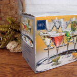 Mikasa Crystal NIB Set/8 Etched Martini Stems Glasses 10 fl Oz