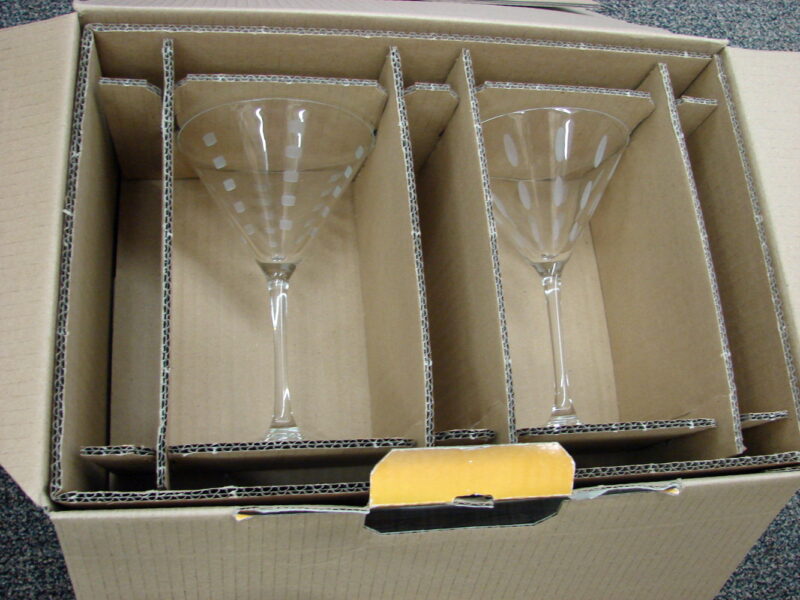 Mikasa Crystal NIB Set/8 Etched Martini Stems Glasses 10 fl Oz, Moose-R-Us.Com Log Cabin Decor