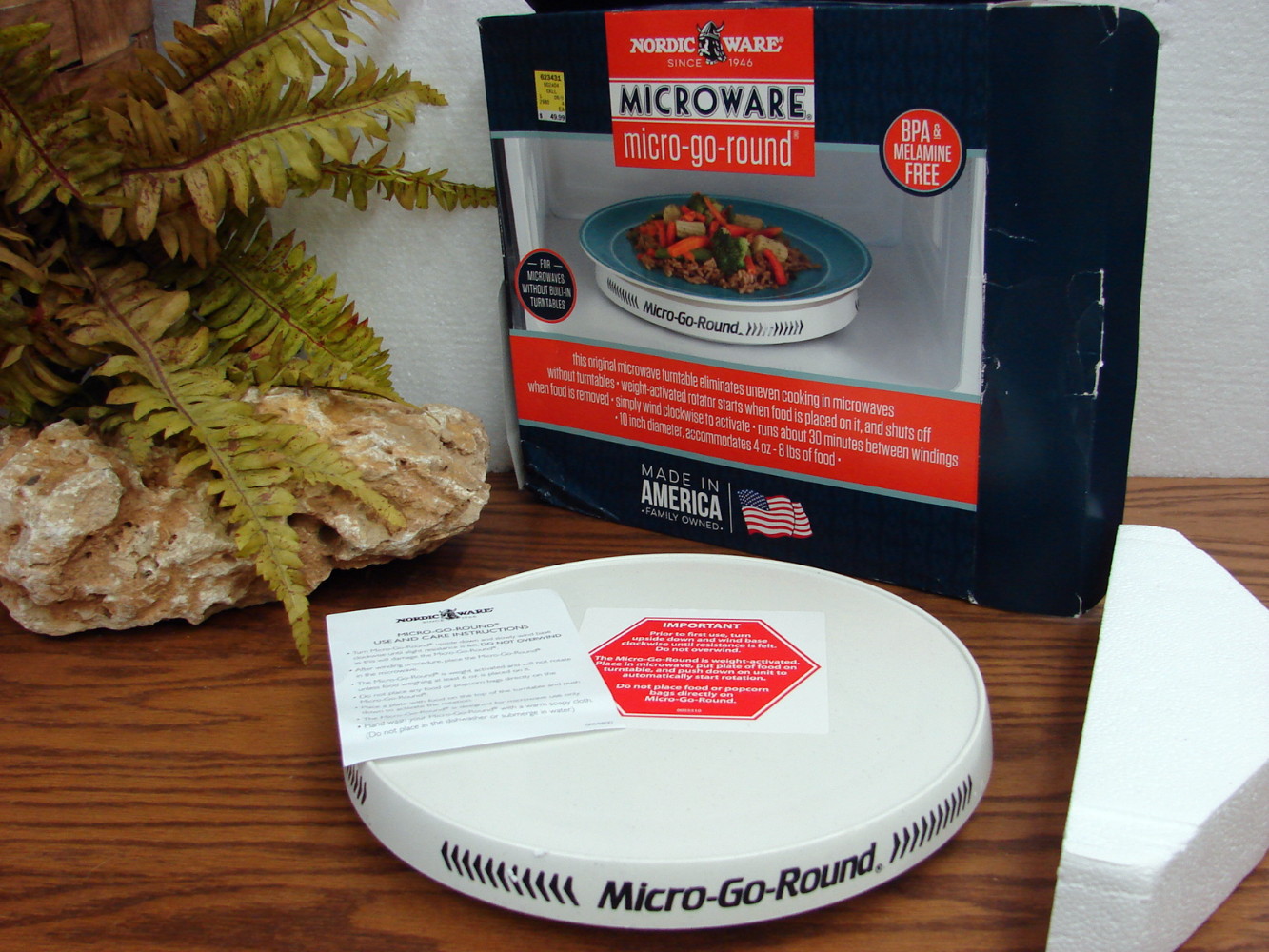 Vintage Nordic Ware MicroGoRound Microwave Turntable Weight Activated