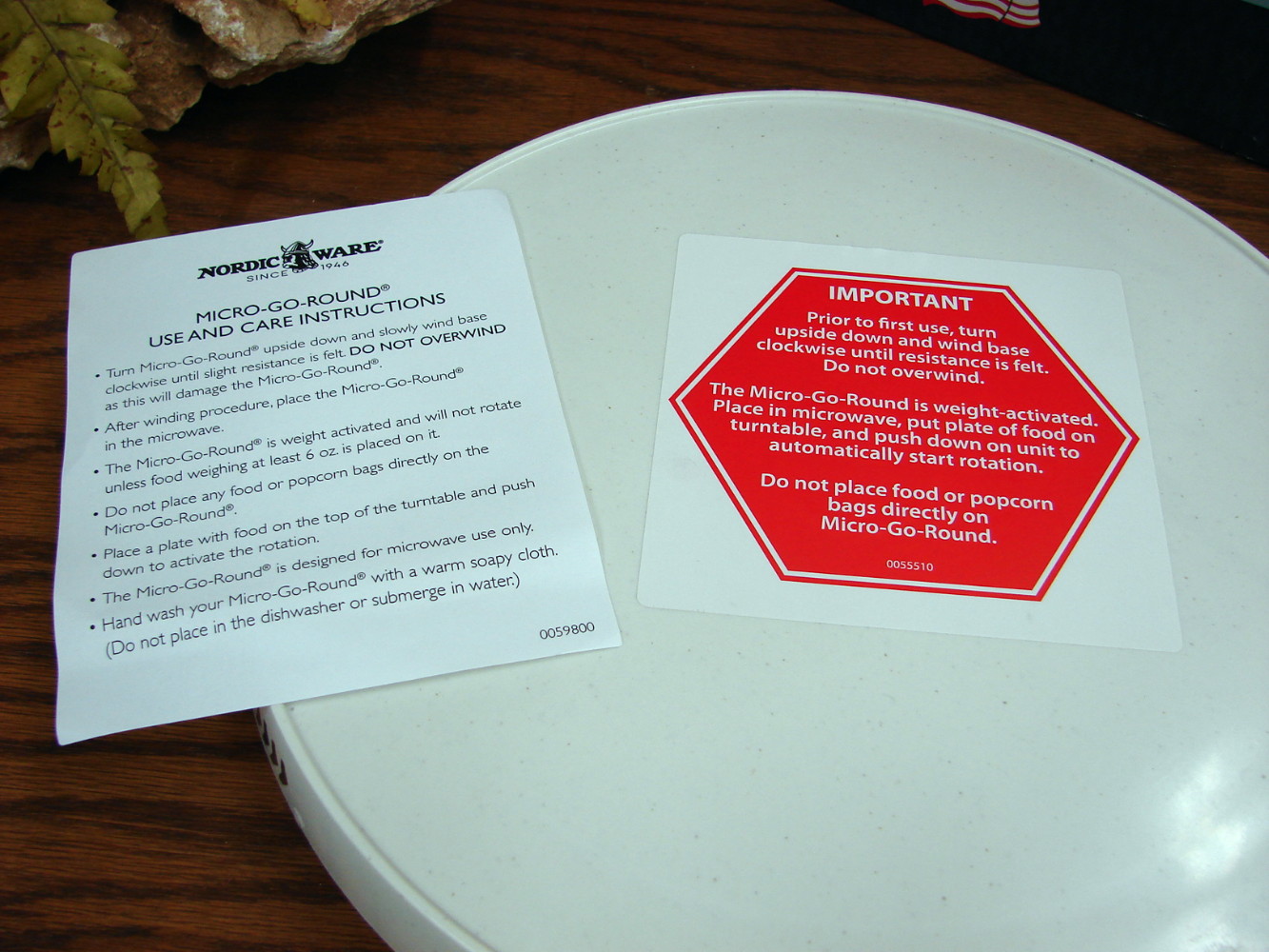 Vintage Nordic Ware MicroGoRound Microwave Turntable Weight Activated