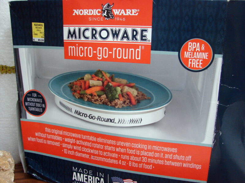 Vintage Nordic Ware Micro-Go-Round Microwave Turntable Weight Activated, Moose-R-Us.Com Log Cabin Decor