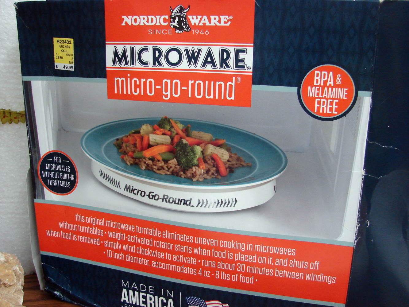 Vintage Nordic Ware MicroGoRound Microwave Turntable Weight Activated