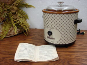 Vintage Rival Crock Pot #3100 w/ Cookbook Hatch Design Retro Slow Cooker Glass Lid Tested
