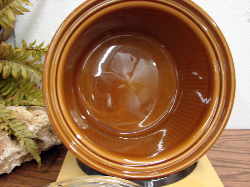 Vintage Sears Crockery Cooker Slow Cooker Stoneware on Hot Plate, Moose-R-Us.Com Antiques Collectibles Log Cabin Decor