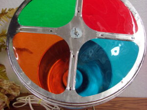 Vintage Rotating Motorized Color Wheel Aluminum Tree Accessory Works