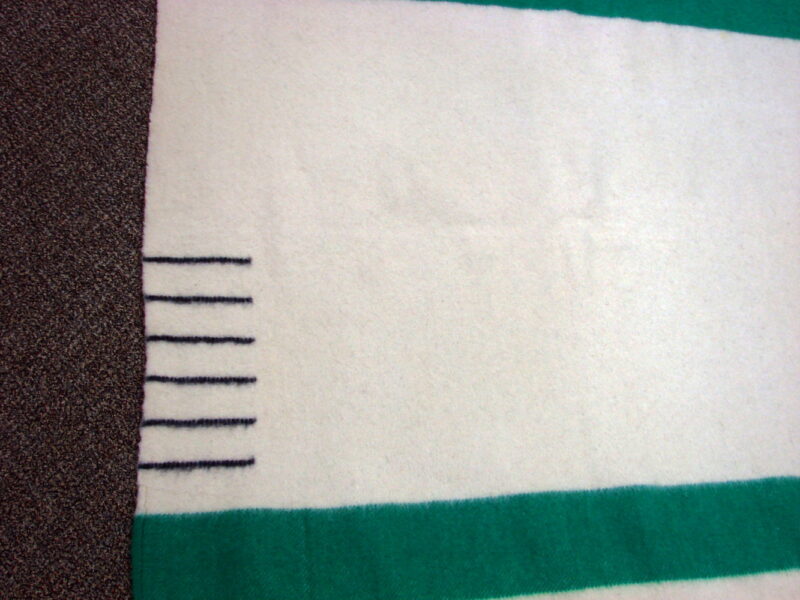 Vintage Hudson Bay Classic Stripe 6 point Wool Blanket 99 x 90&#8243;, Moose-R-Us.Com Antiques Collectibles Log Cabin Decor