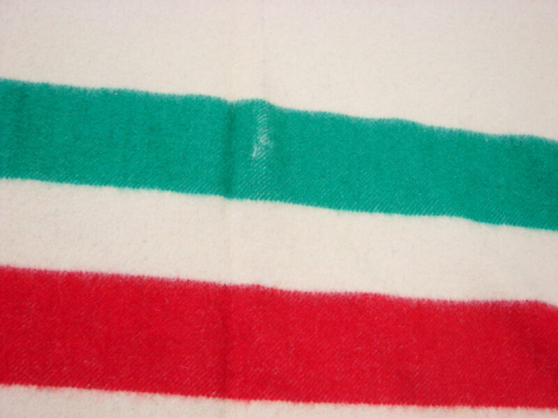 Vintage Hudson Bay Classic Stripe 6 point Wool Blanket 99 x 90&#8243;, Moose-R-Us.Com Antiques Collectibles Log Cabin Decor