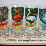 Vintage Brockway Hazel Atlas Complete Set 12 Days of Christmas Glasses NIB - Image 6