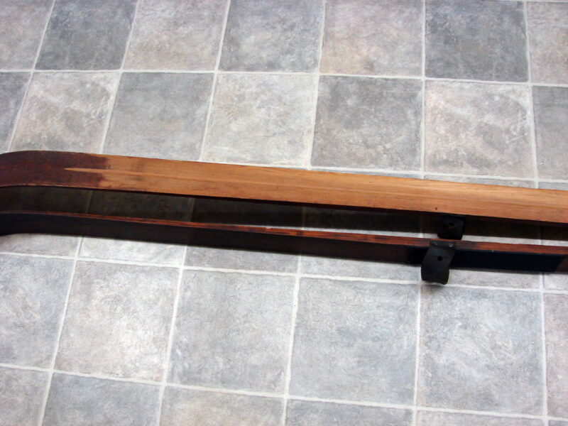 Vintage Primitive Super Long Wood Snow Skis Original Basic Bindings Cabin Decor, Moose-R-Us.Com Log Cabin Decor