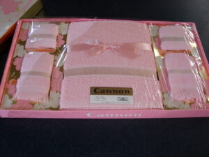 Vintage MCM Cannon Towel Sets New in Box Pink Blue White 5th Ave NY