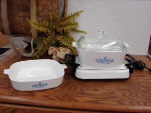 Vintage Corning Ware Blue Cornflower Electromatic Electric Skillet Casserole Set