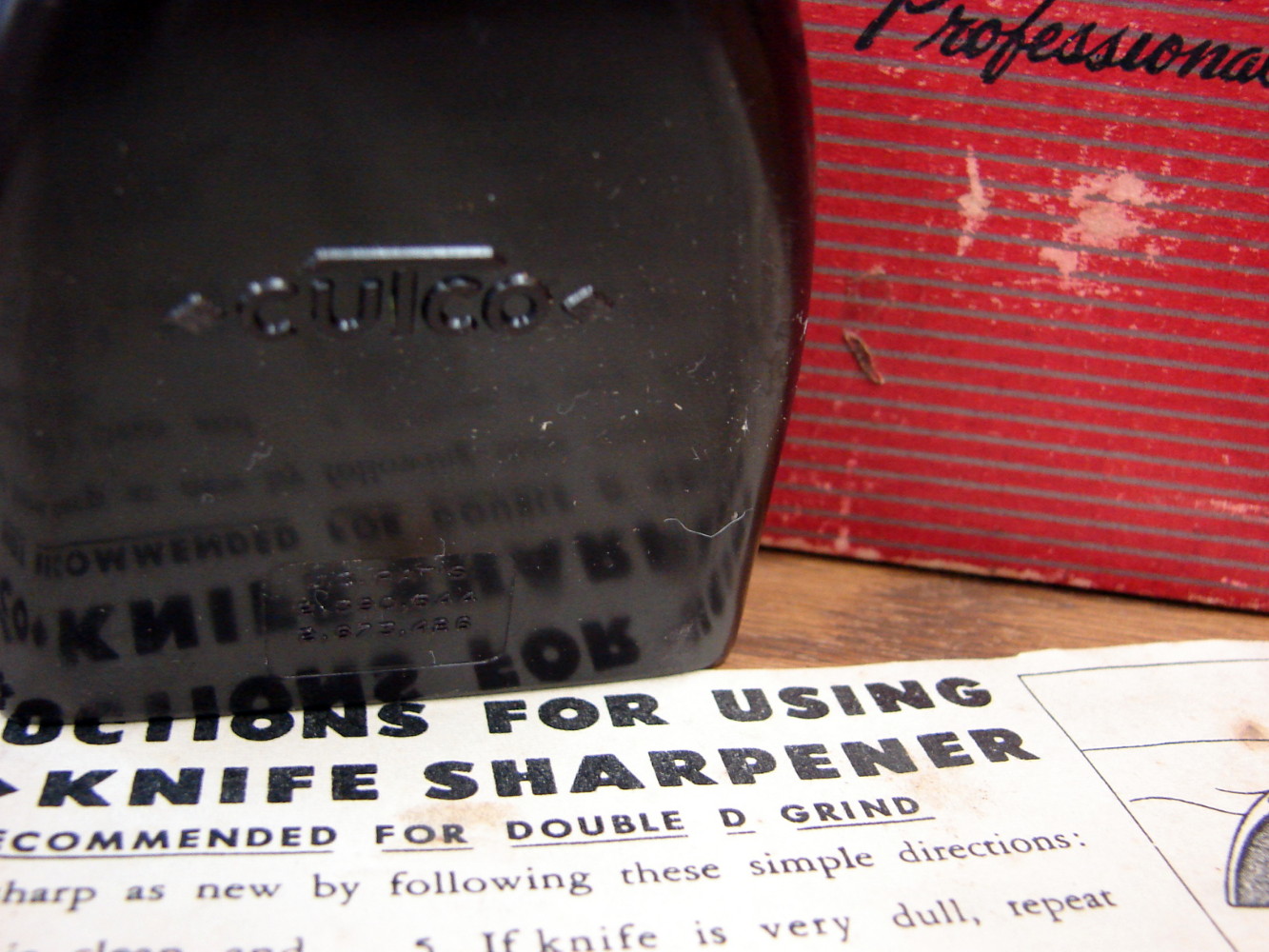 Vintage Cutco Knife Sharpener Professional Honing Stone NIB MooseR