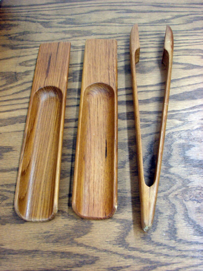 Mid Century Modern Danish Teak Dansk Salad and Serving Tongs, Moose-R-Us.Com Log Cabin Decor