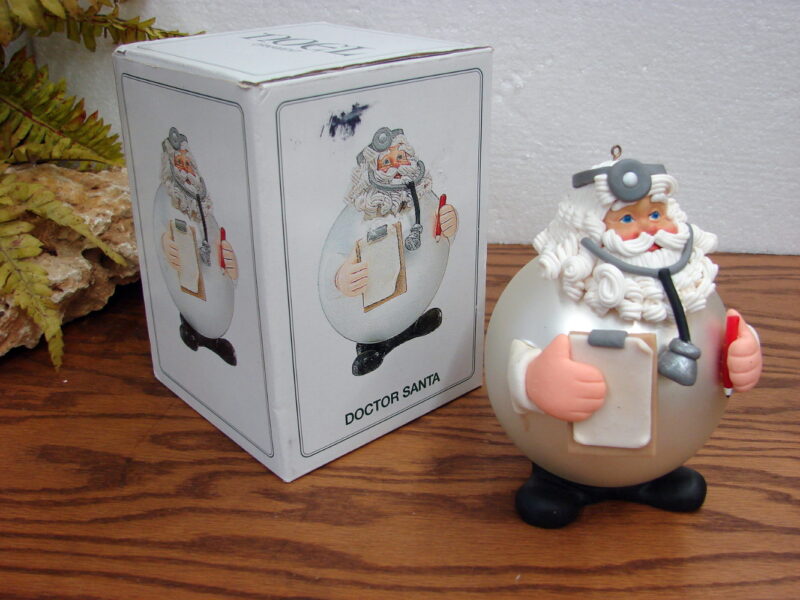 Vintage Retired Dept 56 Doctor Gardener Fat Ball Ornament Collectible, Moose-R-Us.Com Antiques Collectibles Log Cabin Decor