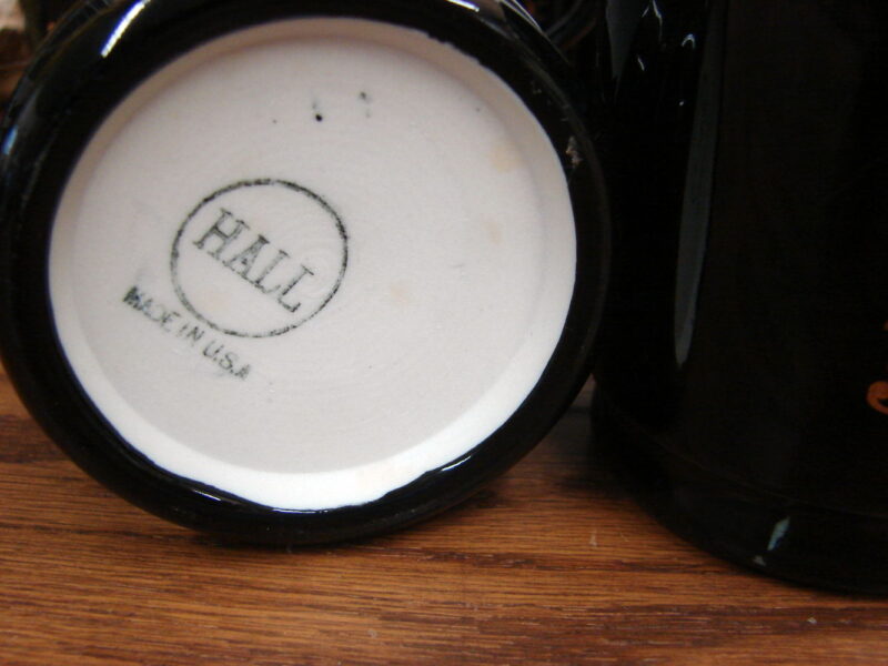Vintage Hall China Tom &#038; Jerry Eggnog Black Gold Mug Set/6, Moose-R-Us.Com Log Cabin Decor