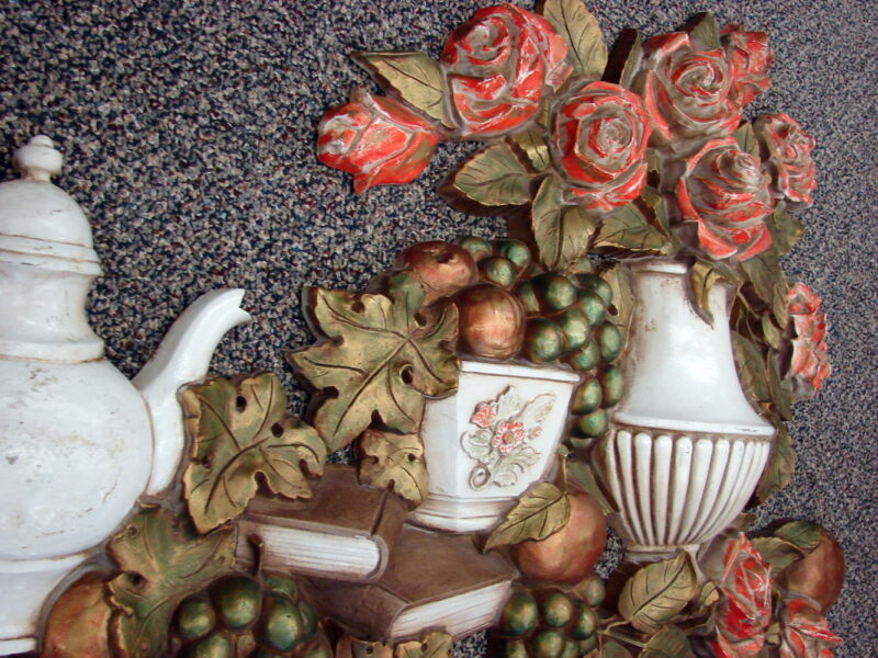 Vintage 1973 Homco Syroco Large Flower Vase Ewer Wall Hanging Retro Decor, Moose-R-Us.Com Log Cabin Decor