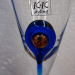 K&K Styling Tiffany & Co. Champaign Flute Cobalt Blue Copper Dot Pair - Image 4