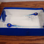 K&K Styling Tiffany & Co. Champaign Flute Cobalt Blue Copper Dot Pair - Image 3