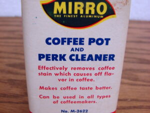 Vintage Mirro Coffee Pot Percolator Cleaner Powder Tin Aluminum Cleaning