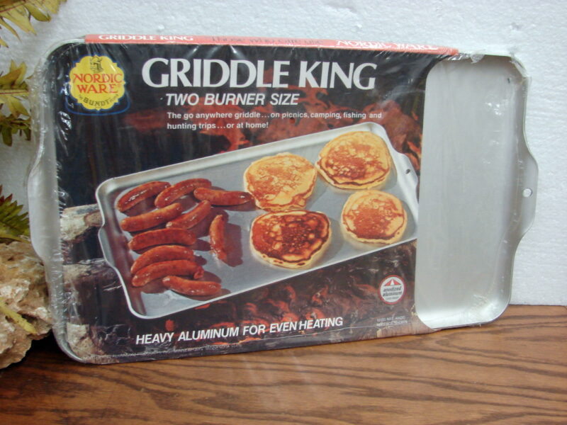 Vintage Scandinavian Nordic Ware Griddle King Two Burner Size Like New, Moose-R-Us.Com Log Cabin Decor
