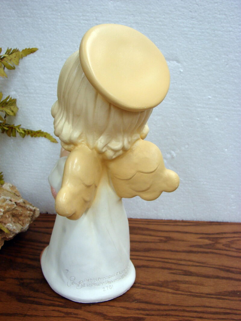 Vintage Precious Moments 1998 Garden Girl Praying Angel Large Figurine, Moose-R-Us.Com Log Cabin Decor