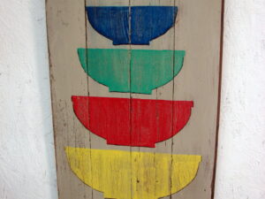 Vintage PYREX Since 1915 Round Mixing Bowl Hand Painted Advertising Sign