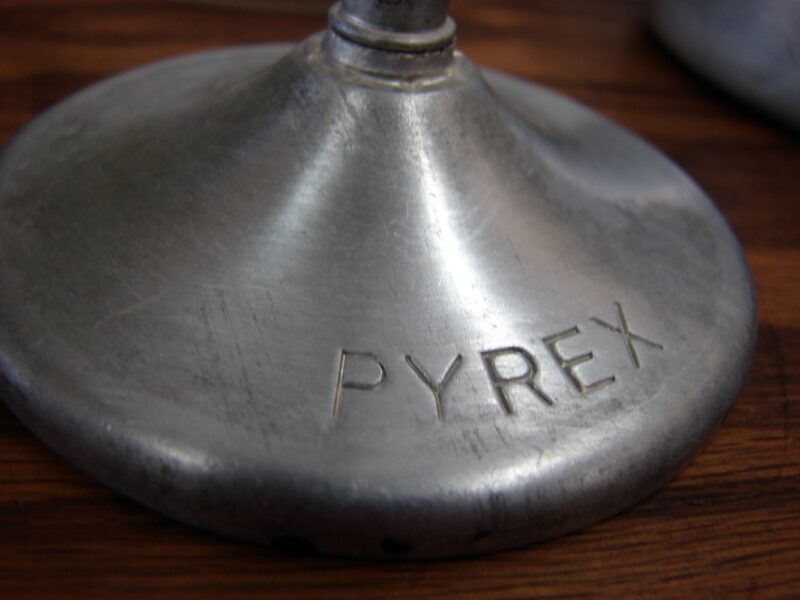 Vintage PYREX Rare Metal Marked Complete 4 Cup Percolator, Moose-R-Us.Com Log Cabin Decor