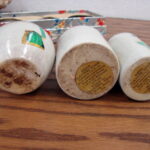 3 Antique Stoneware Mini Jug Different Shapes in Souvenir in Box - Image 4