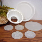 Vintage Tupperware 1970's 7 Pc Jel-N-Serve Jello Mold Platter Lid Caps Inserts