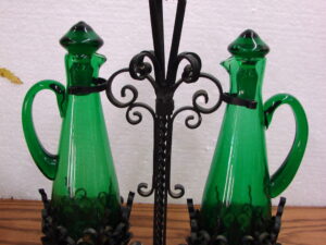 Vintage Bohemian Glass Czech Veritable Cristallin Large Yellow Tulip Vase w/ Label, Moose-R-Us.Com Log Cabin Decor