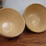 Set/2 Vintage Yellowware Stoneware RRPCO Mixing Serving Bowls - Image 2