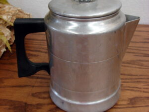 Vintage MCM Comet Aluminum Coffee Pot Percolator 5 Cup Camp
