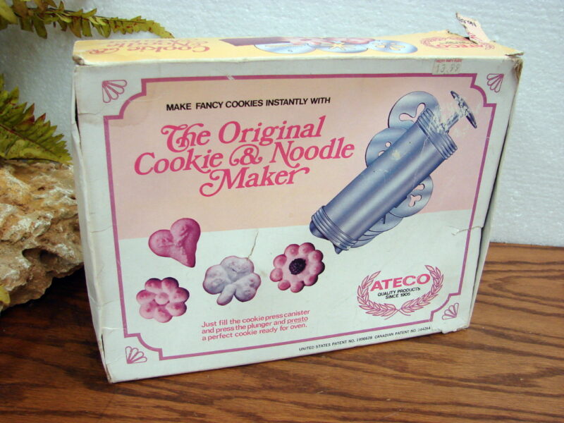 Vintage Ateco Cookie &#038; Noodle Maker Press Plunger Aluminum NIB No 685, Moose-R-Us.Com Log Cabin Decor