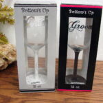 Fun Embossed Bottom's Up Bride Groom 15oz Wine Glasses New in Box