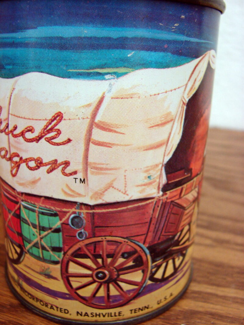 Vintage 1958 Chuck Wagon Aladdin Industries Lunch Box Thermos, Moose-R-Us.Com Log Cabin Decor