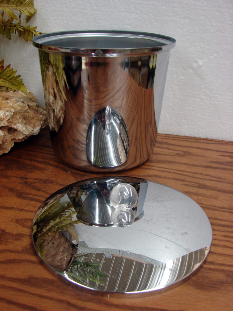 Vintage MCM Chrome Everedy Cookies Canister Cookie Jar Retro Knob, Moose-R-Us.Com Log Cabin Decor