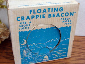 Vintage Floating Crappie Fishing Floating Beacon Night Light Original Box