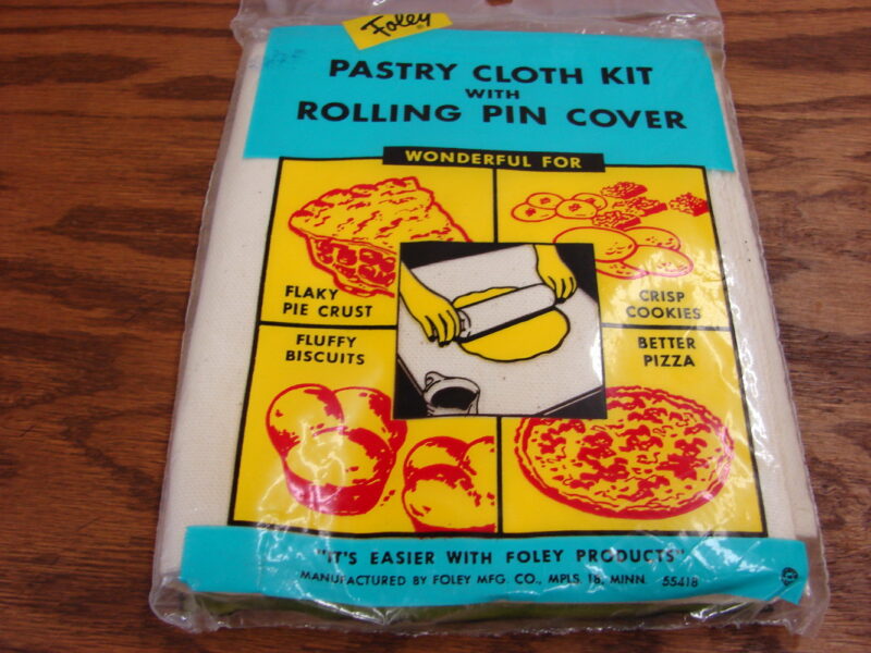 Vintage Replacement Foley Pastry Cloth Rolling Pin Cover Brand New in Package, Moose-R-Us.Com Log Cabin Decor