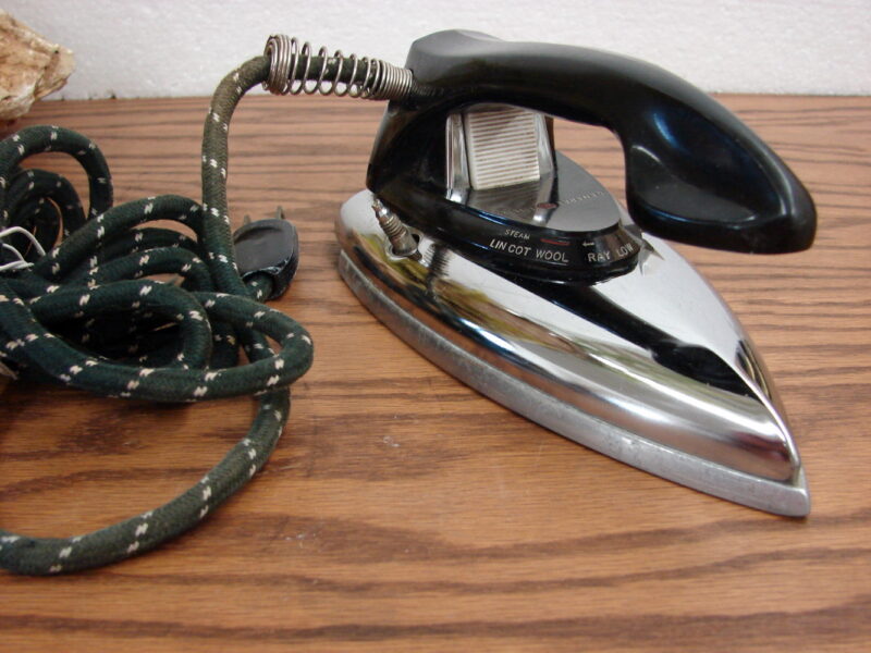 Vintage MCM GE Folding Travel Collapsible Clothes Iron Chrome, Moose-R-Us.Com Antiques Collectibles Log Cabin Decor