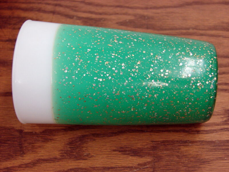 Vintage Glamalite MCM Atomic Glitter Fire King Milk Glass Green Fleck, Moose-R-Us.Com Antiques Collectibles Log Cabin Decor
