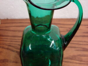 Vintage Bohemian Glass Czech Veritable Cristallin Large Yellow Tulip Vase w/ Label, Moose-R-Us.Com Log Cabin Decor