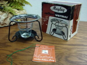 Vintage MCM Maytag Coffee Warmer Candle Power New in Box Hang Tag