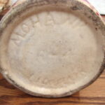 Vintage Cranberry Spongeware Stoneware Mohawk Liqueur R-4 Bottle - Image 3