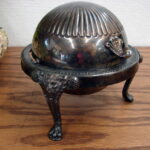 Vintage Victorian Silver Hinged Dome Caviar Butter Server FB Rogers