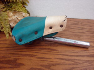 Vintage Adult Teal/White Bicycle Seat Rivets Heavy Duty Springs