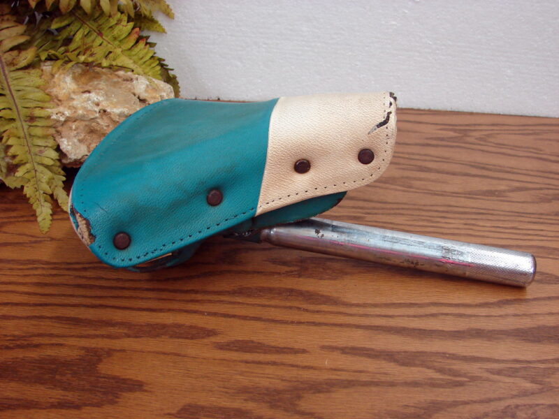 Vintage Adult Teal/White Bicycle Seat Rivets Heavy Duty Springs, Moose-R-Us.Com Log Cabin Decor