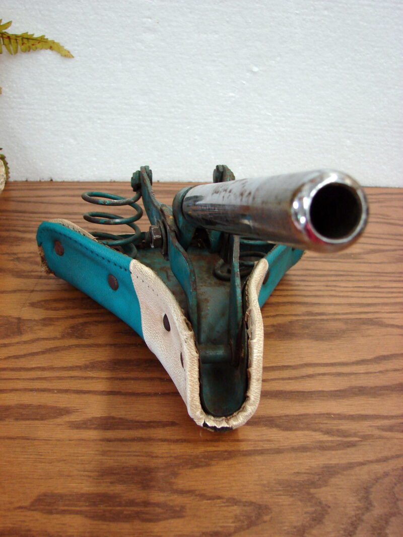 Vintage Adult Teal/White Bicycle Seat Rivets Heavy Duty Springs, Moose-R-Us.Com Log Cabin Decor